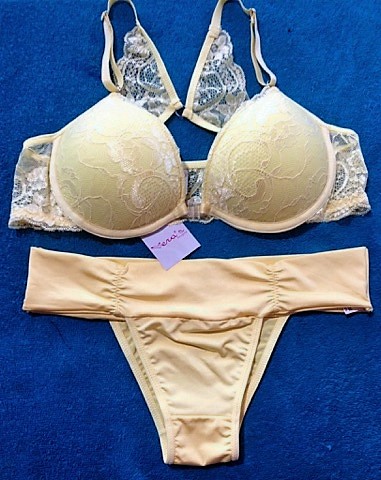 Conjunto em Microfibra e Renda Sutiã Borboleta e Calcinha Bailarina Vera s Lingerie