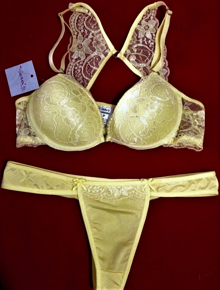 Conjunto em Microfibra e Renda Sutiã Borboleta e Calcinha Nany Rendinha Vera s Lingerie